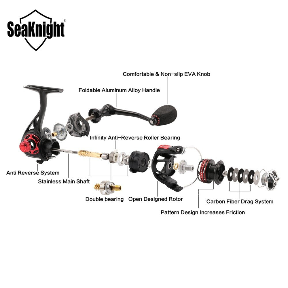 SeaKnight AXE Saltwater Spinning Fishing Reel 6.2:1 11BB 2000H 3000H 4000H Full Metal Body Anti-Corrosion Sea Carp Fishing Wheel