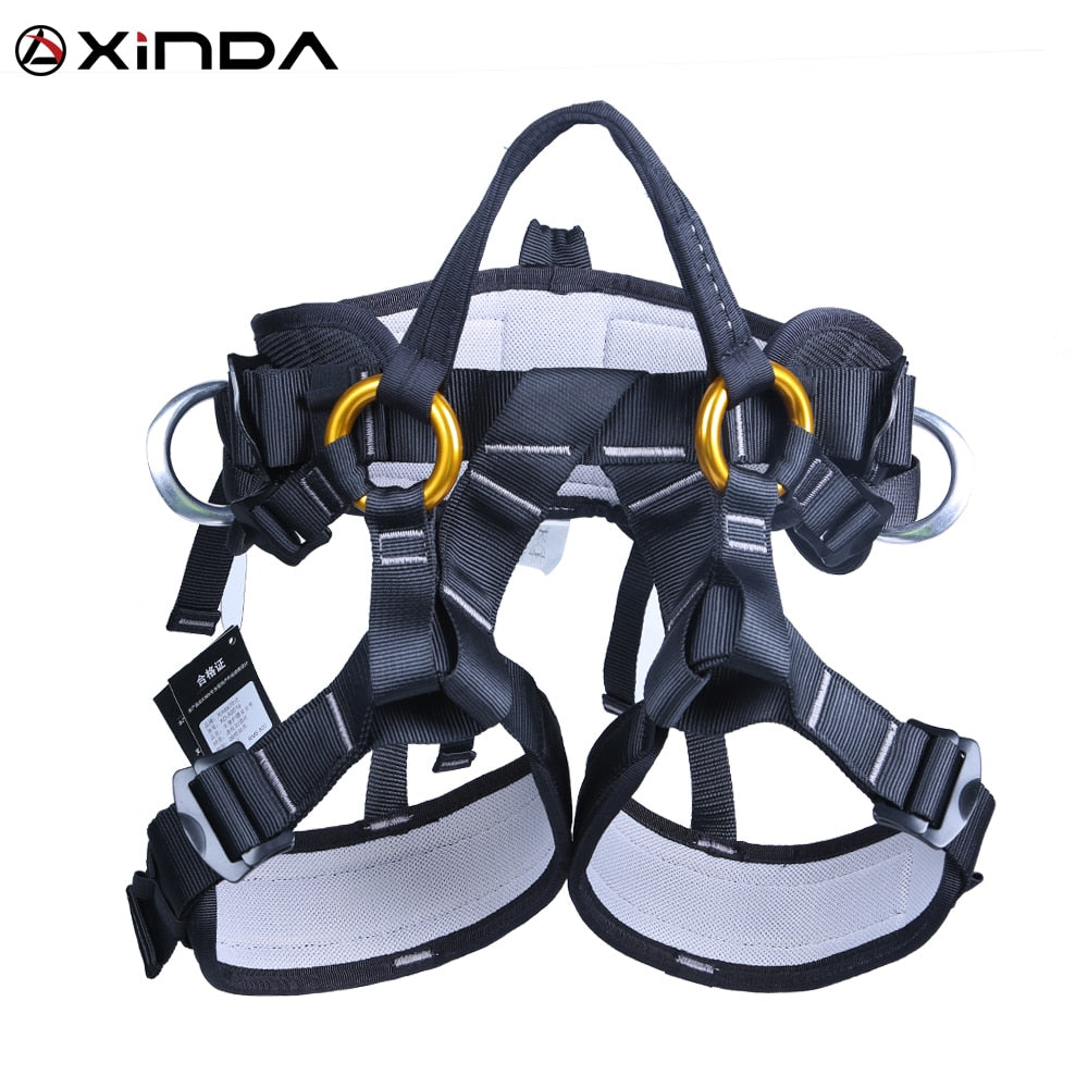 XINDA Camping Outdoor Hiking Rock Climbing Half Body Waist Support Safety Belt Climbing tree Harness Aerial Sports Equipment