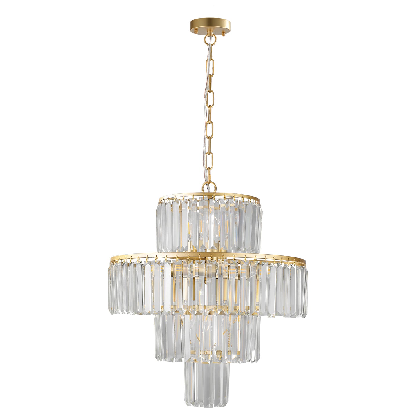 Luxury Crystal Chandelier Modern Chandeliers Lights Fixture Hanging Pendant Light Fixture Dia 19.7 Inch