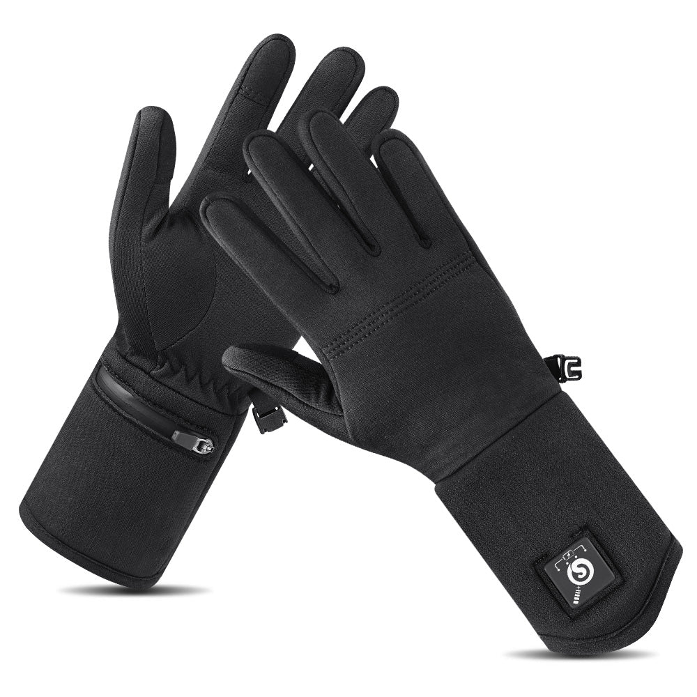 Winter Skiing Heated Gloves Outdoor Sports Touch Motorcycle Men Women Warm Windproof Hunting Black Mittens Bicycles