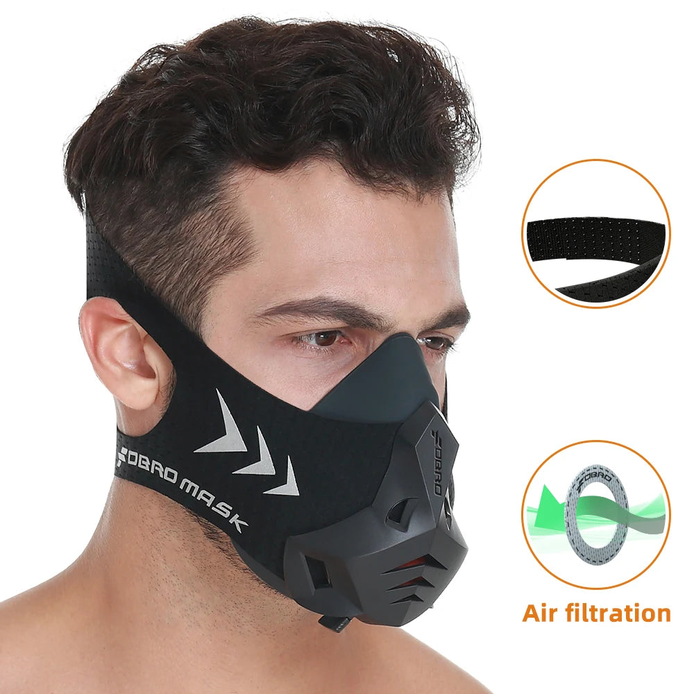 FDBRO Sports Running Mask Training Fitness Gym Workout Cycling Elevation High Altitude Training Conditioning Sport Masks 3.0