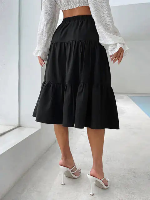 Olga Tiered Midi Skirt